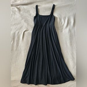 BEYOND YOGA Featherweight Square Neck Dress, size small, color darkest night